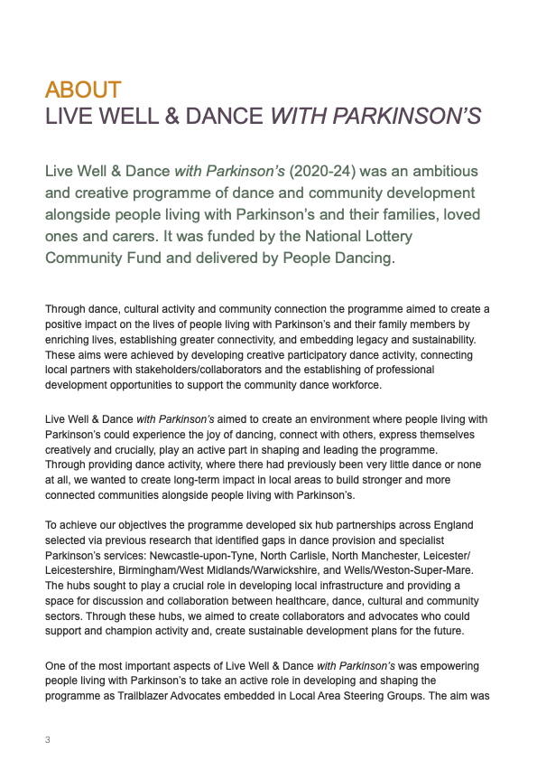 Live Well and Dance with Parkinson's
